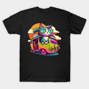 Travel Cat Happy Cute Gift - Love Cats T-Shirt